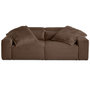 Voir la diapositive 1 : LISA DESIGN Richie - canapé droit 3 places avec double méridienne - assise profonde - en fausse fourrure côtelée