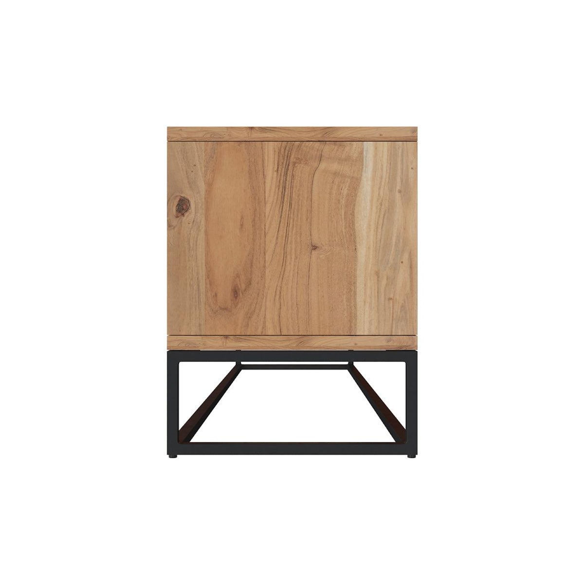 Rendez vous déco Meuble TV en bois d'acacia massif et métal 140 cm-Alabama