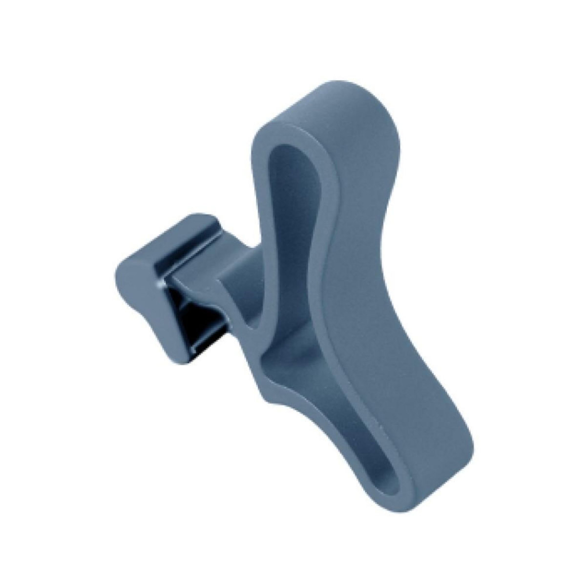 Sauter Patère courbe pour sèche-serviettes à lames plates - Gris bleu