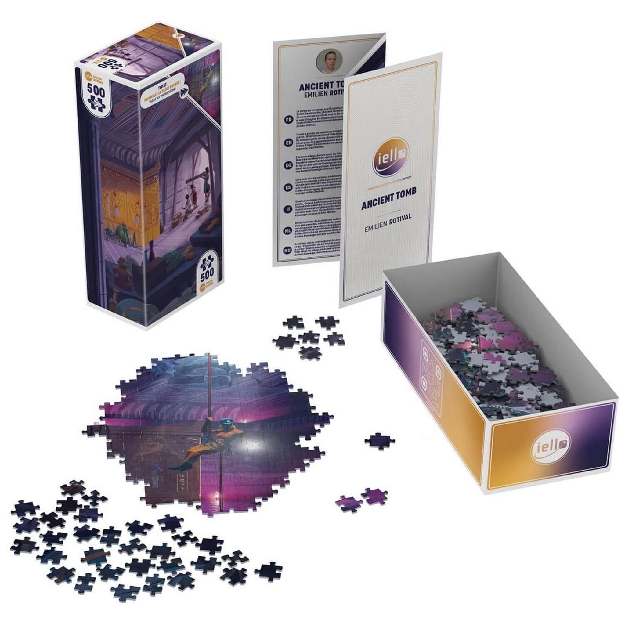 Voir la diapositive 3 : Iello Puzzle 500 pièces Iello Twist Ancient Tomb
