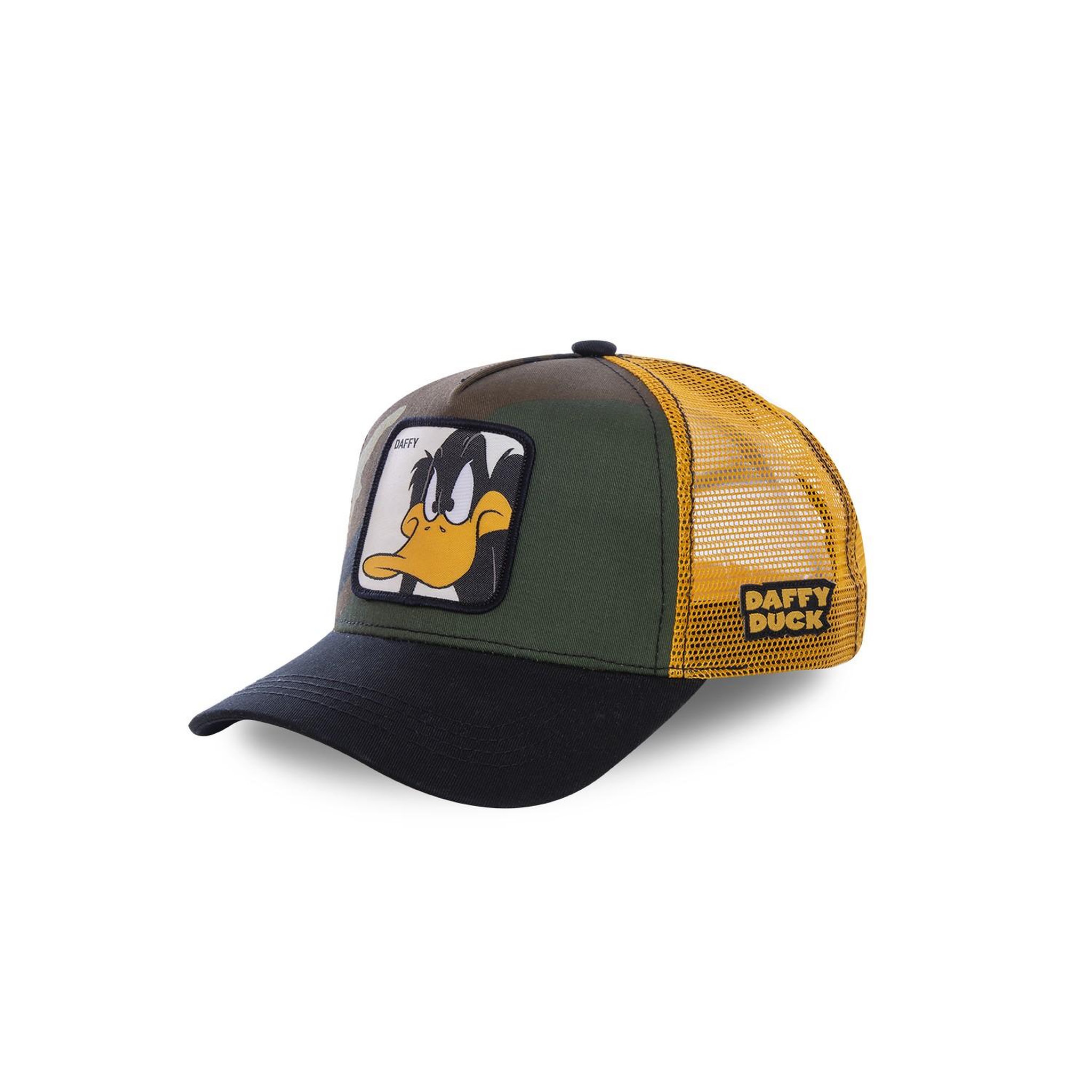 CAPSLAB Casquette Capslab Looney Tunes Daffy Camouflage. Coloris disponibles : Vert