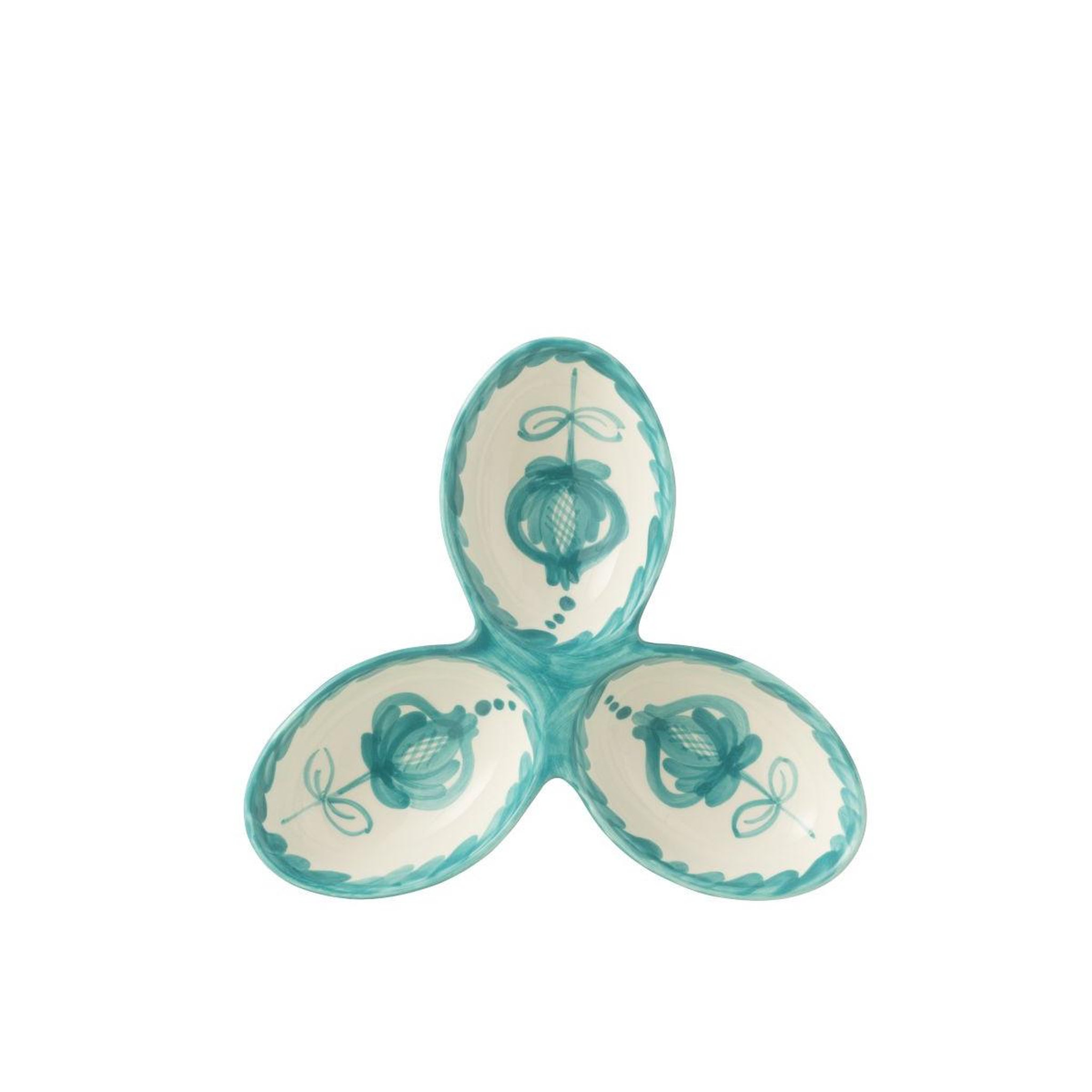 Voir la diapositive 2 : J-LINE Service Apéritif en Céramique  Granada  24cm Bleu Aqua