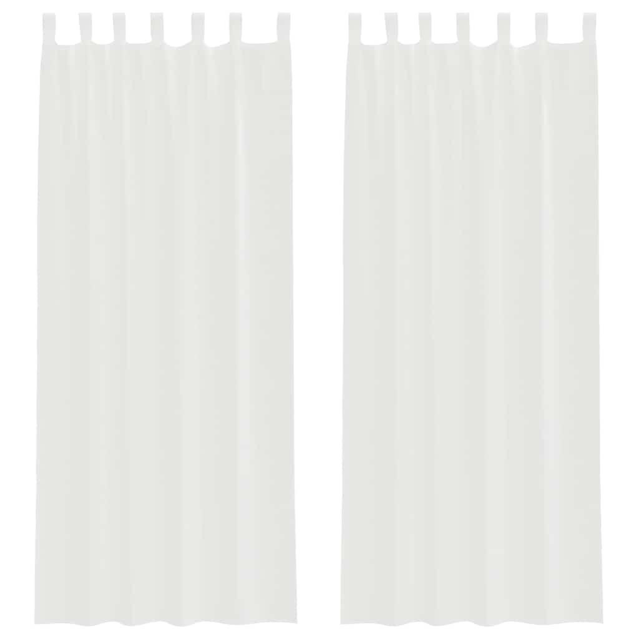 Voir la diapositive 2 : VIDAXL Rideaux en voile avec passe-tringles 2 pcs blanc