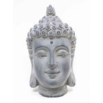 Paris Prix Tête de Bouddha Déco  Asie  42cm Argent