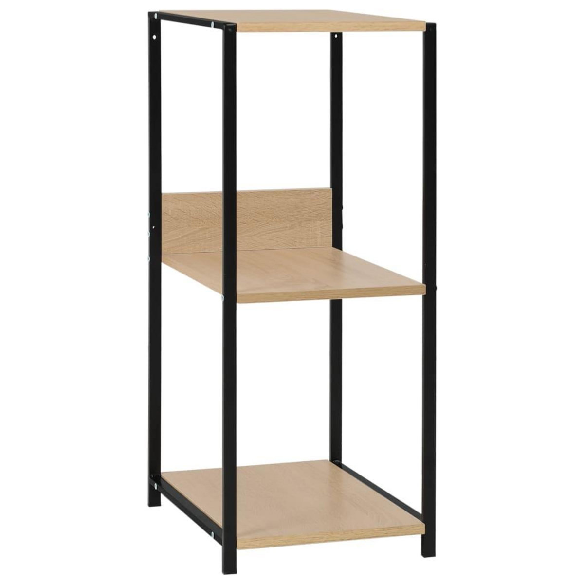 VIDAXL Etagere a livres droite petite Noir et chene 33,5x39,6x79,7 cm