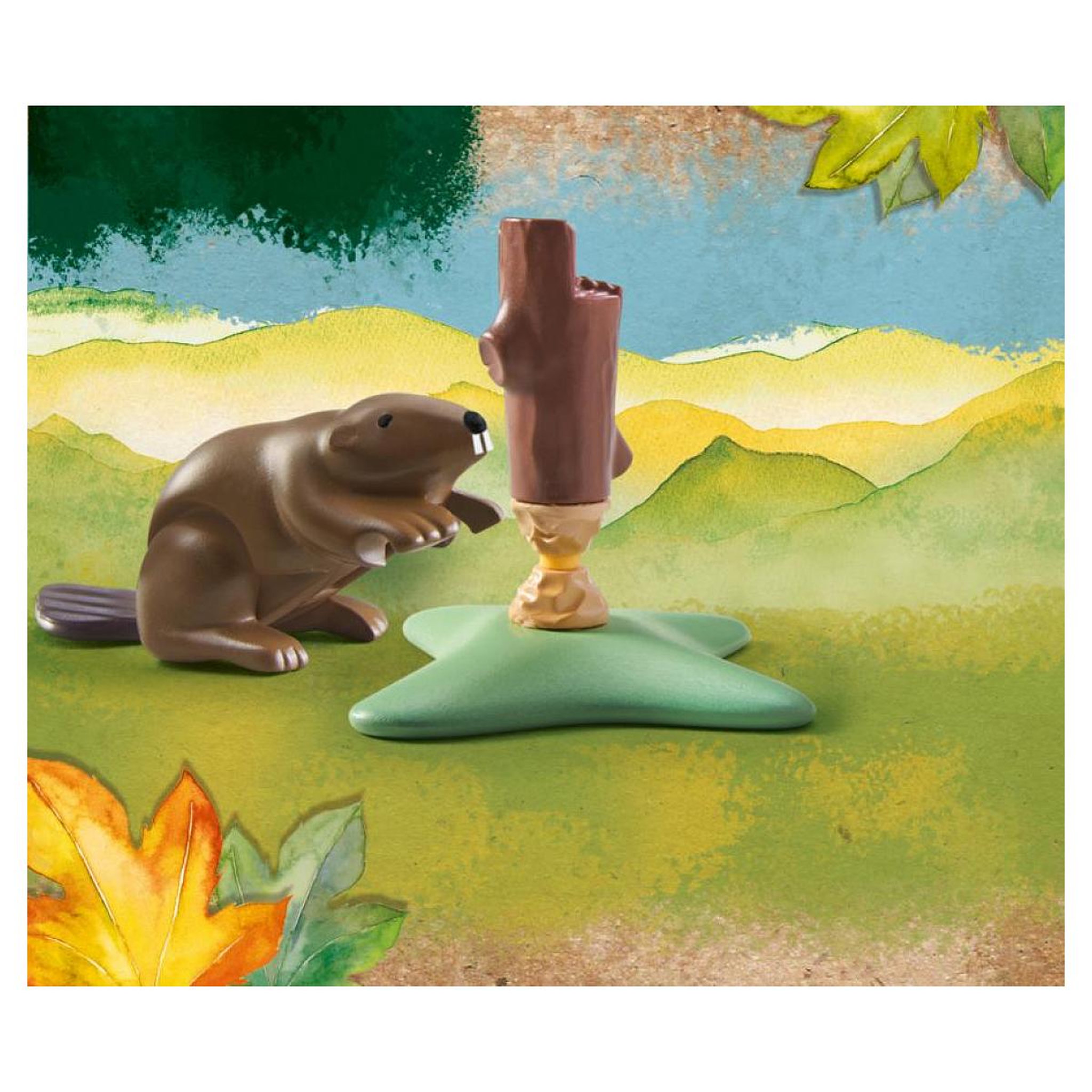 Voir la diapositive 3 : PLAYMOBIL 71291 - Castor et une souche d'arbre
