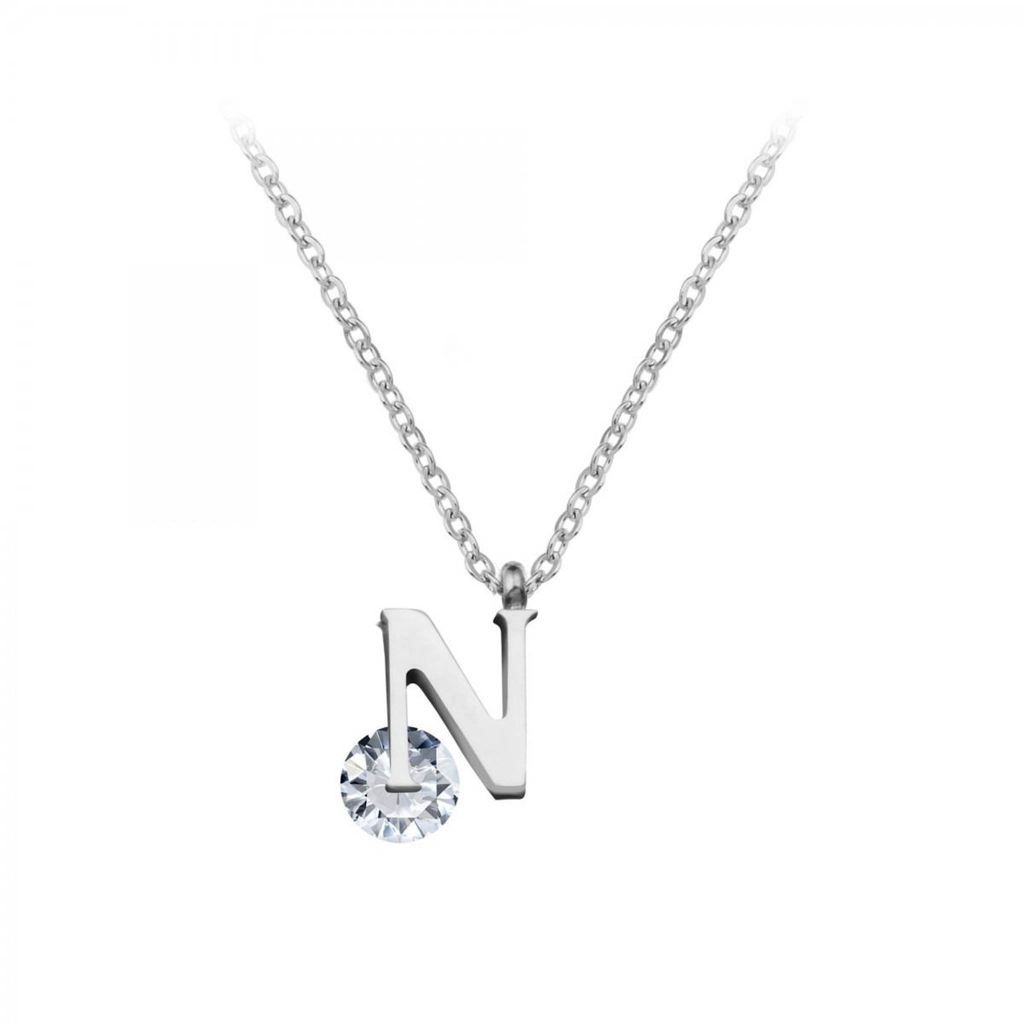 SC CRYSTAL Collier alphabet lettre N SC Crystal orné de cristaux scintillants