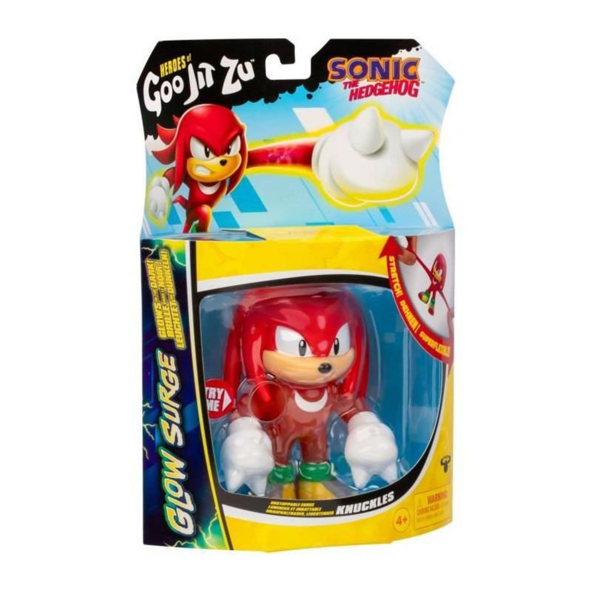 GENERIQUE Knuckles Glow Surge 13cm - HERoeS OF GOO JIT ZU - SONIC - Figurine lumineuse et extensible