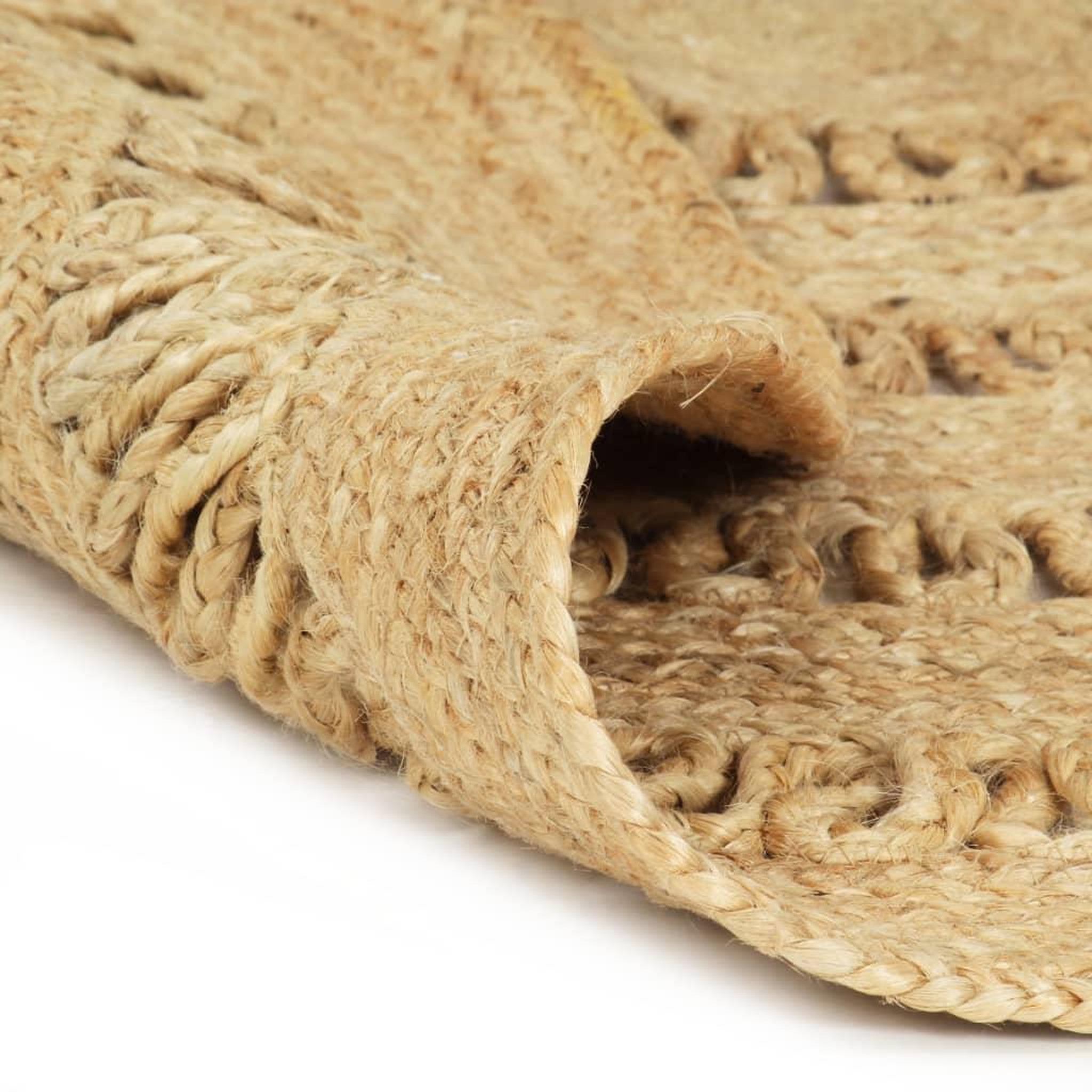 Voir la diapositive 2 : VIDAXL Tapis fait a la main Jute tressee 120 cm