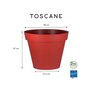 Voir la diapositive 2 : Eda Pot de fleur rond Toscane Ø 80 x H.66 cm - Rouge rubis - Eda