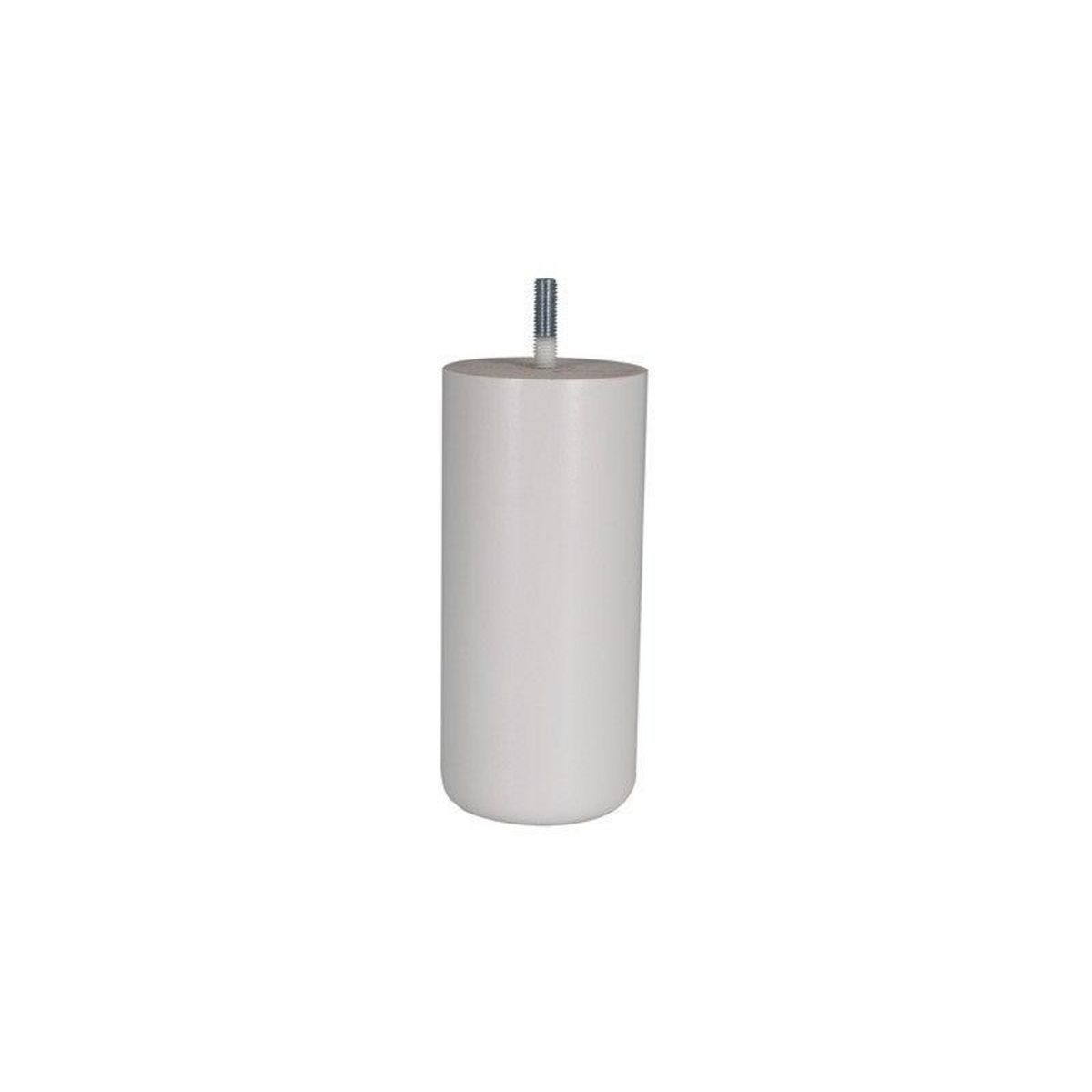 CIME Pied Meuble Cylindrique 68x150mm - Hêtre Laqué Blanc