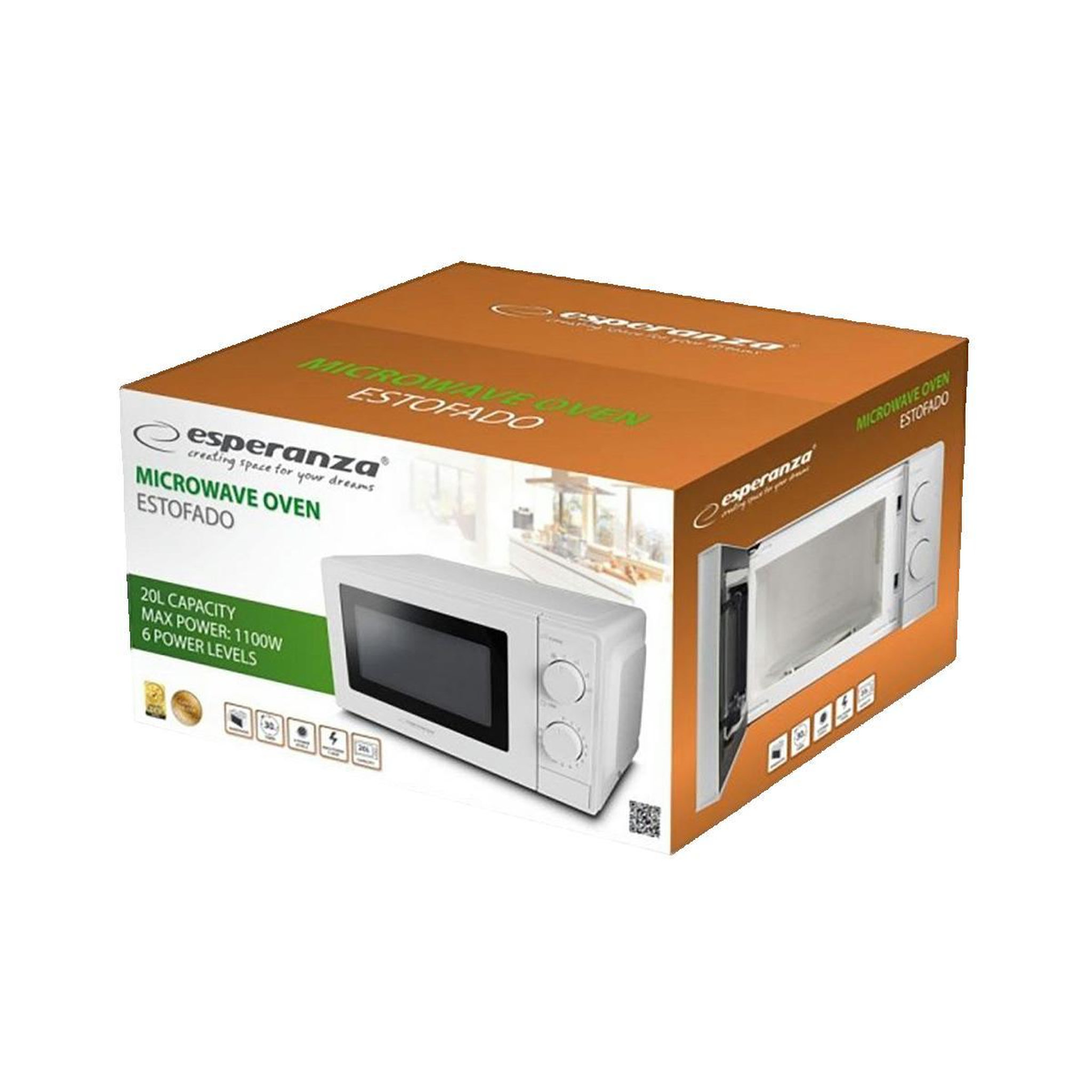 Voir la diapositive 3 : ESPERANZA Micro-ondes Esperanza 700 W capacité 20 litres