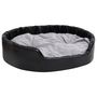 Voir la diapositive 2 : VIDAXL Lit chiens Noir et gris 99x89x21 cm Peluche et similicuir