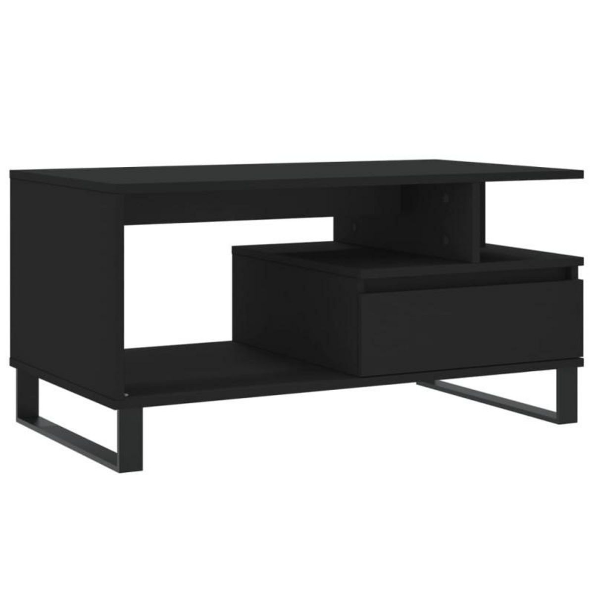 VIDAXL Table basse Noir 90x49x45 cm Bois d ingénierie