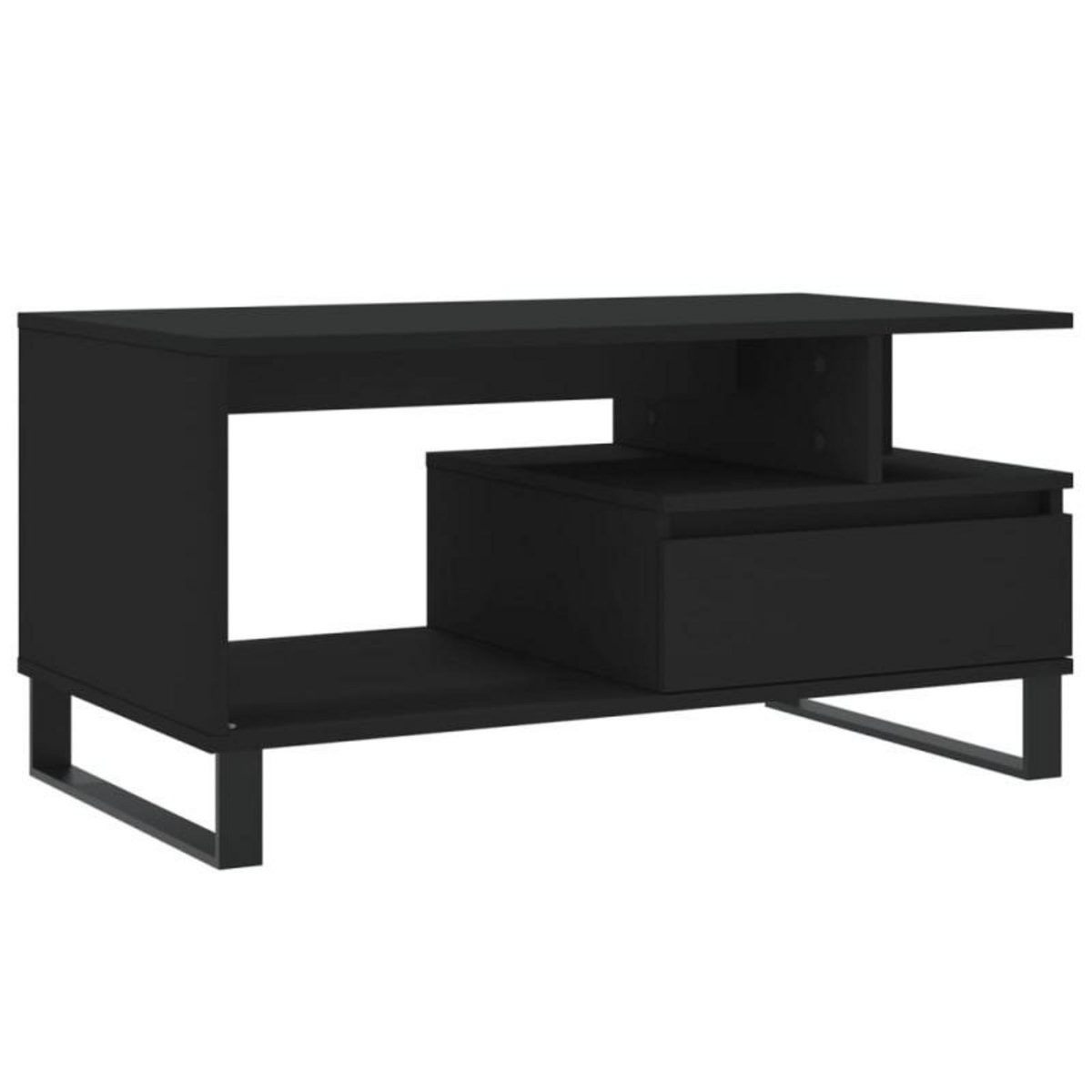 VIDAXL Table basse Noir 90x49x45 cm Bois d ingénierie