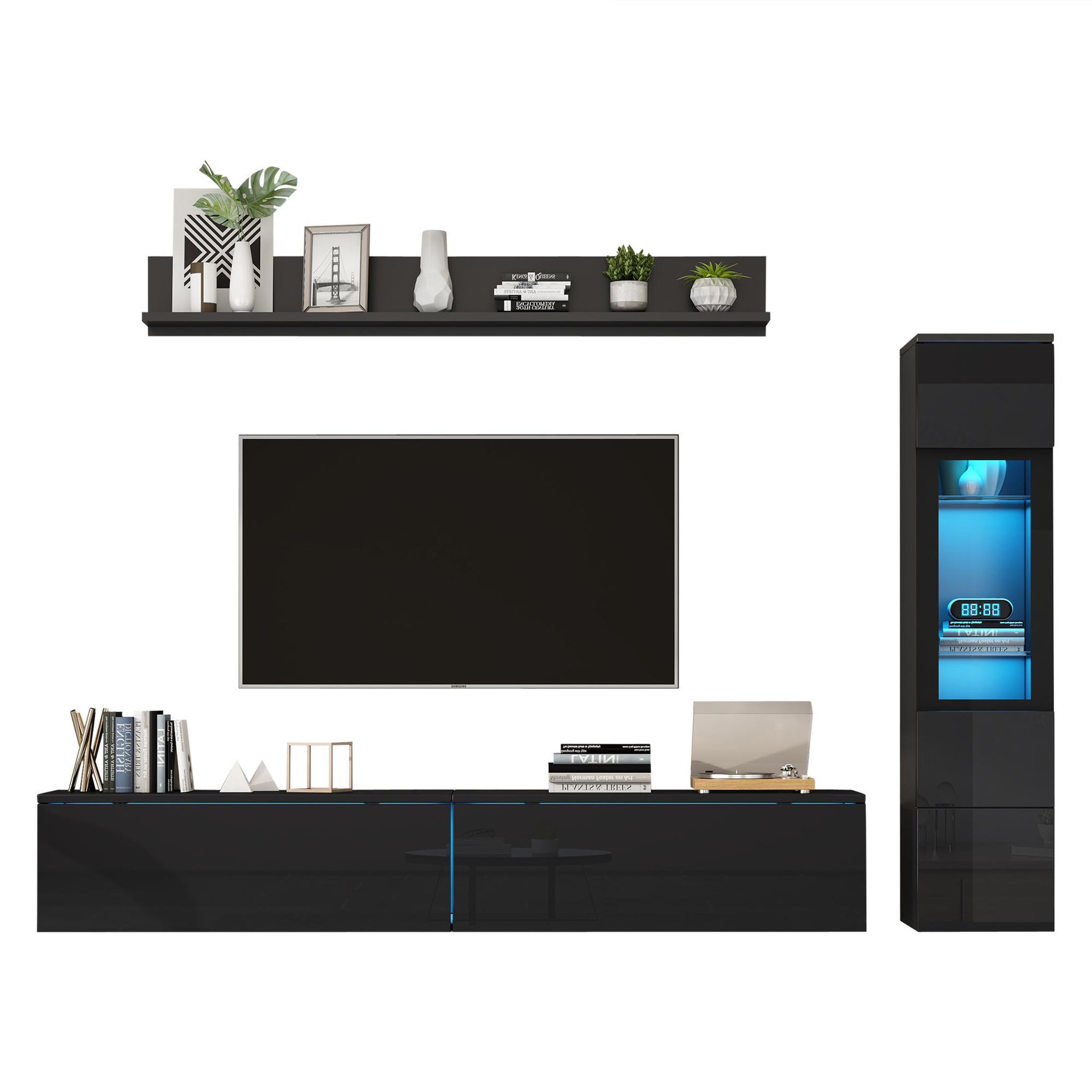 MERAX Meuble tv. Coloris disponibles : Blanc, Noir