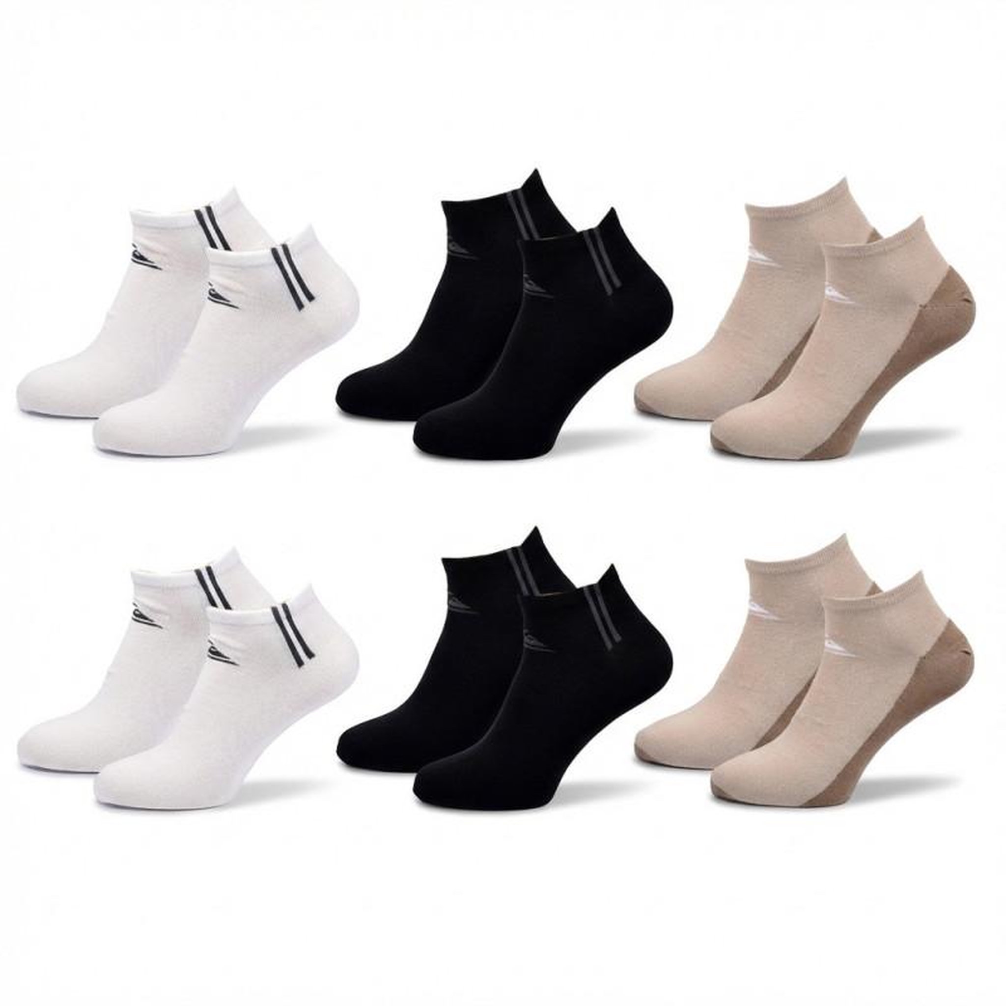 Voir la diapositive 1 : QUIKSILVER Quiksilver pack de chaussettes homme sneaker– lot 6 paires sport