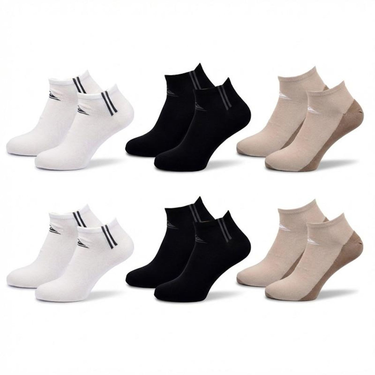 QUIKSILVER Quiksilver Pack de Chaussettes Homme SNEAKER– Lot 6 Paires Sport
