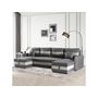 Voir la diapositive 2 : Habitat et Jardin Canapé panoramique convertible avec coffres de rangement  Antoine  - 5 places - Gris foncé/ Gris clair