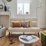 BEST MOBILIER Philae - canapé convertible clic-clac 2 places - velours côtelé. Coloris disponibles : Vert, Orange, Beige