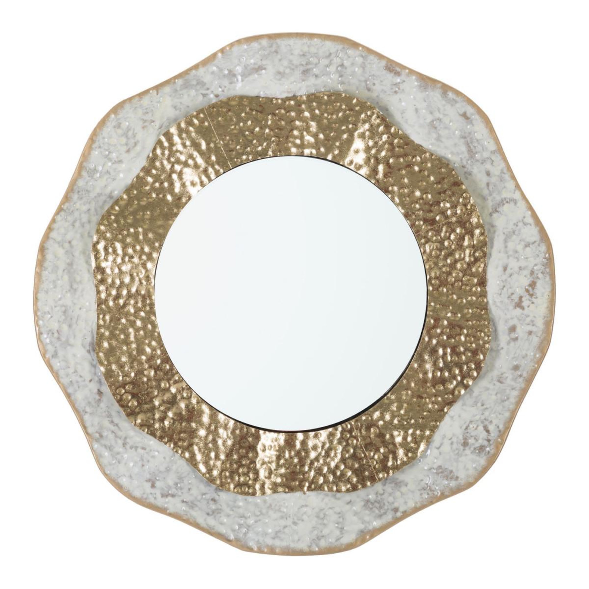Paris Prix Miroir mural design  shai  54cm crème & or