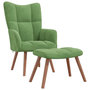 Voir la diapositive 2 : VIDAXL Chaise de relaxation avec repose-pied Vert clair Velours