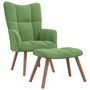 Voir la diapositive 2 : VIDAXL Chaise de relaxation avec repose-pied Vert clair Velours