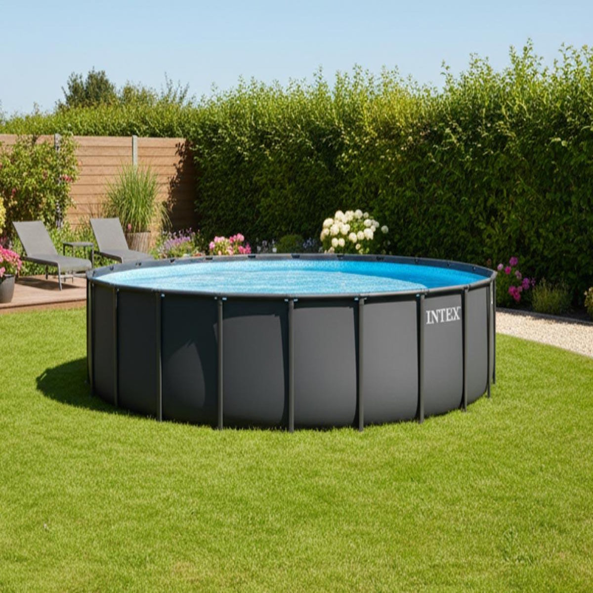 INTEX Piscine tubulaire Ultra XTR Frame ronde 7,32 x 1,32 m - Intex