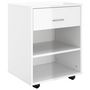 Voir la diapositive 2 : VIDAXL Armoire a roulettes Blanc brillant 46x36x59cm Bois d'ingenierie