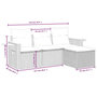 Voir la diapositive 3 : VIDAXL Salon de jardin avec coussins 4 pcs beige resine tressee