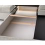 Voir la diapositive 5 : BEST MOBILIER Bianca - canapé d'angle droit 4 places convertible avec coffre en tissu texturé