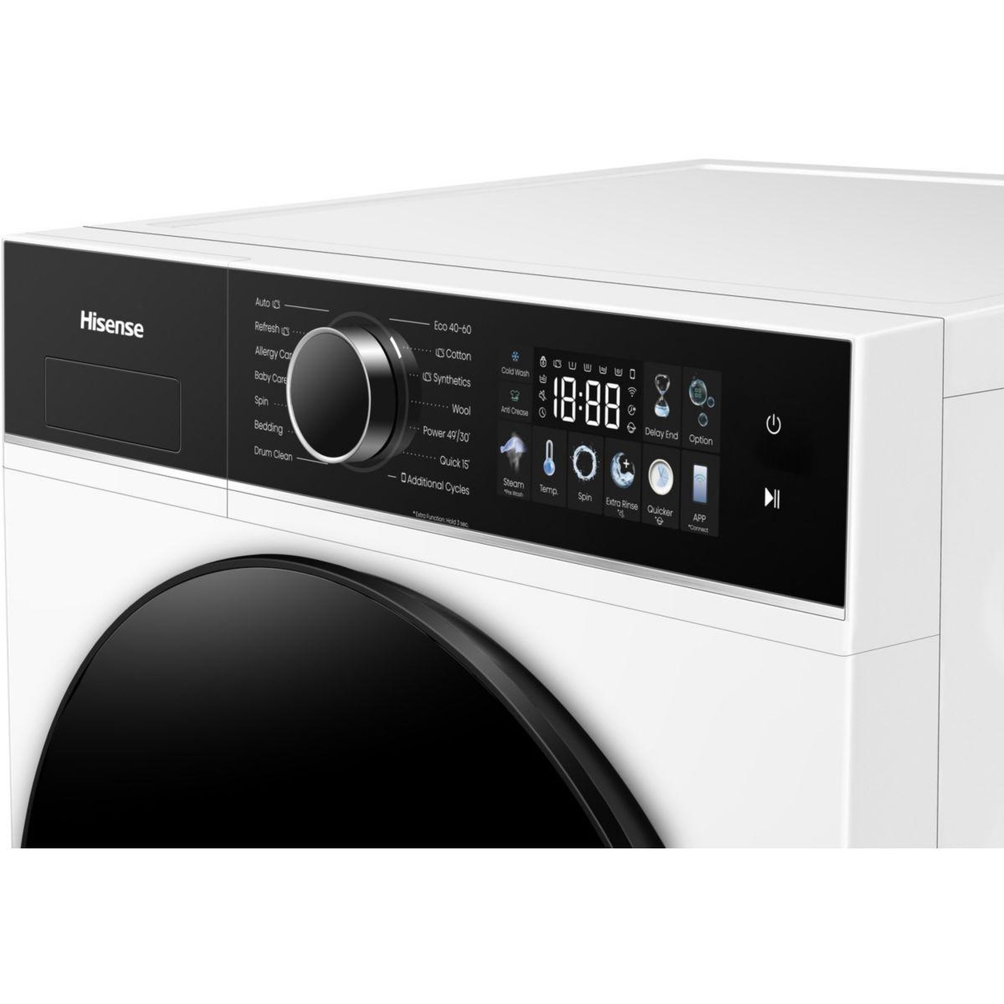 Voir la diapositive 4 : Hisense Lave linge compact wf3i8043bwf - 8 kg - 1400 tr/min - classe a - moteur induction - connecté wifi - ifit