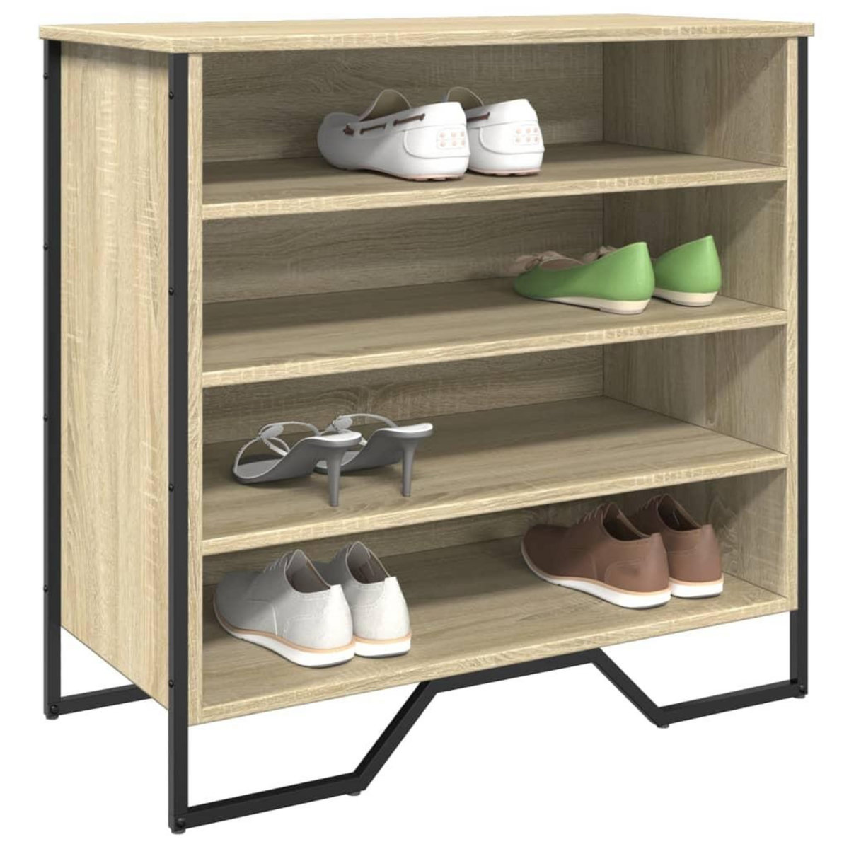 VIDAXL Armoire a chaussures chene sonoma 80x38x78 cm bois d'ingenierie