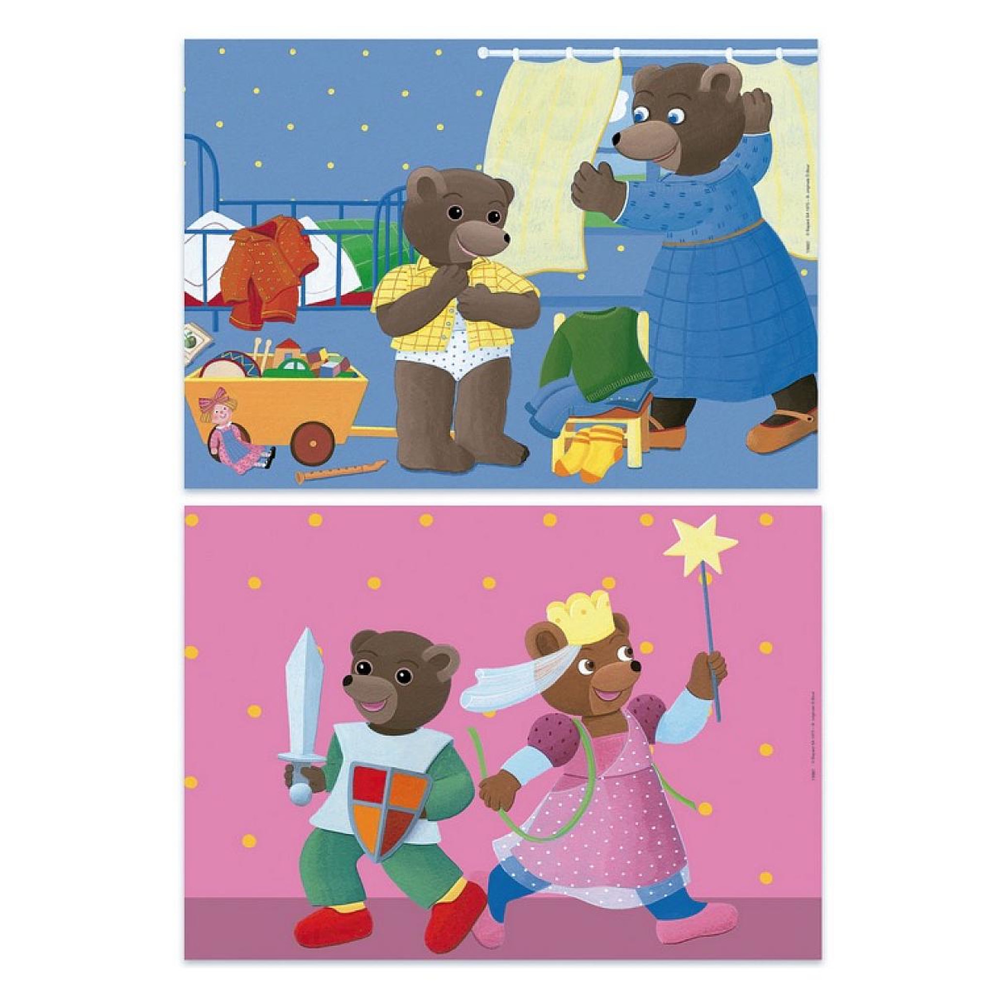 Voir la diapositive 2 : EDUCA Puzzle 2x48 pcs Petit Ours Brun