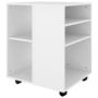 Voir la diapositive 5 : VIDAXL Armoire a roulettes Blanc 60x53x72 cm Bois d'ingenierie