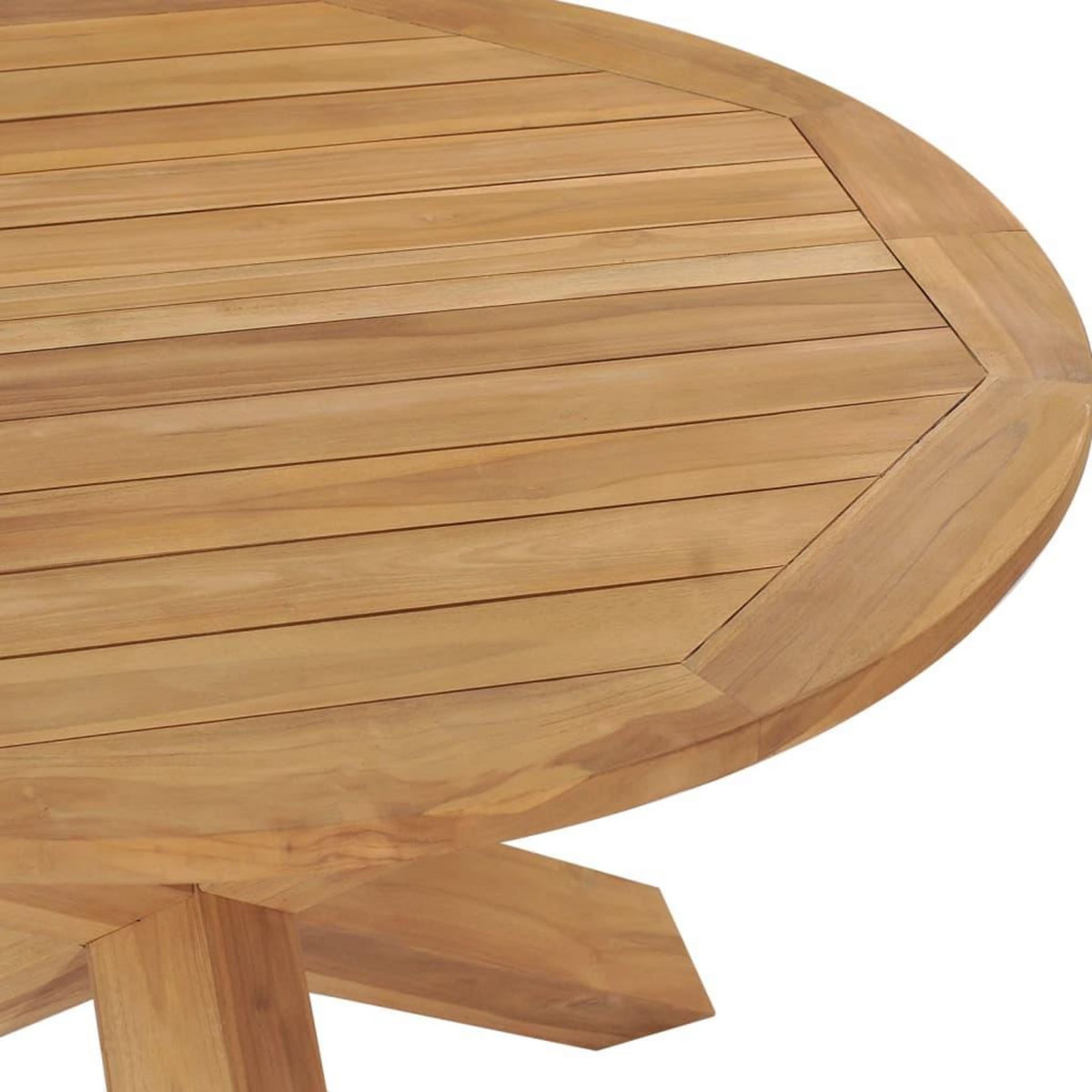 VIDAXL Table a dîner de jardin Ø110x75 cm Bois de teck massif