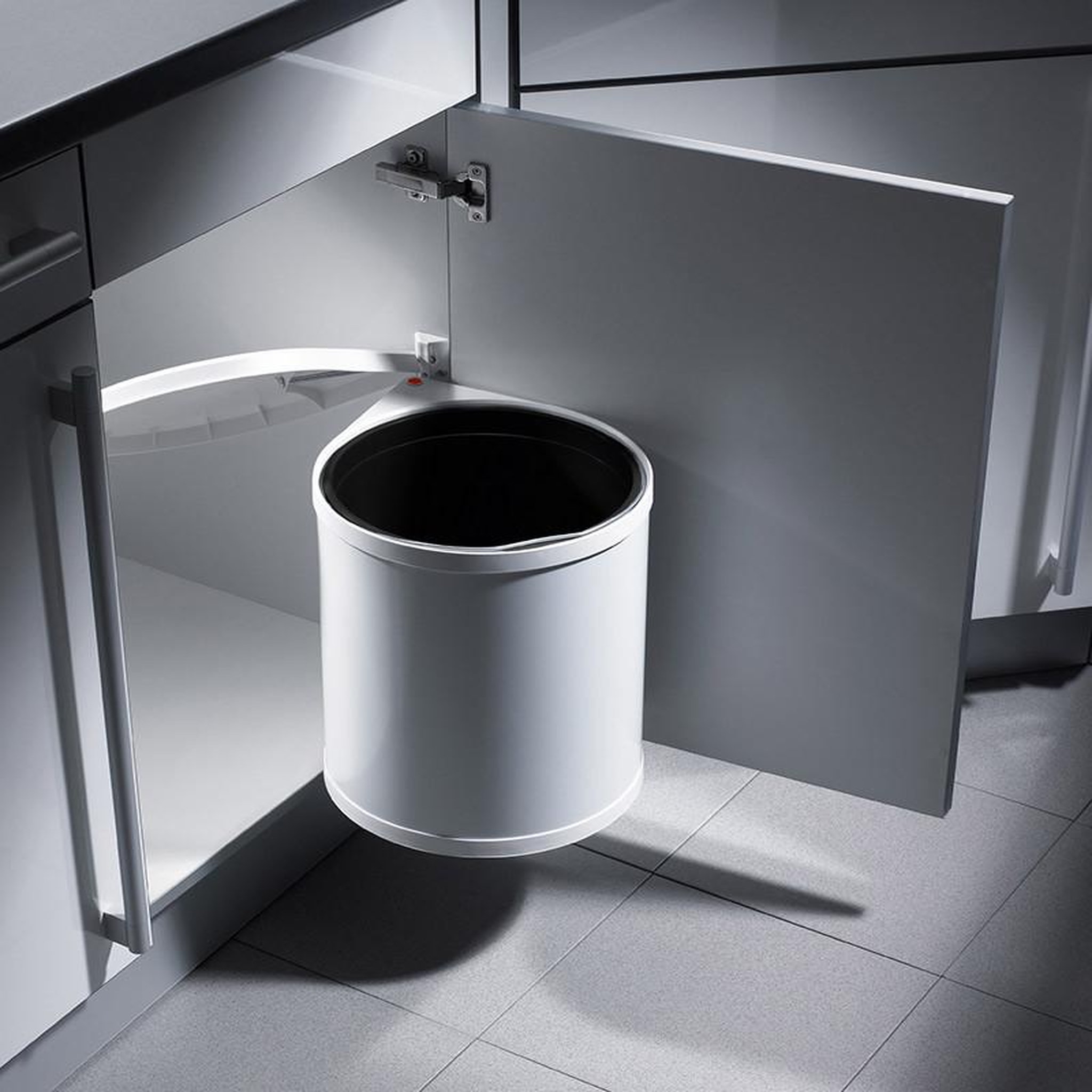 Voir la diapositive 4 : HAILO Poubelle encastrable pour porte battante 15l hailo as mono