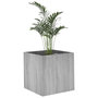 Voir la diapositive 4 : VIDAXL Jardiniere Sonoma gris 40x40x40 cm Bois d'ingenierie