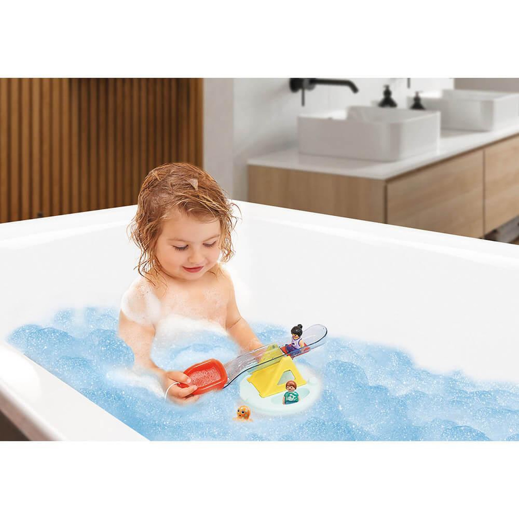 Voir la diapositive 5 : PLAYMOBIL Playmobil 70635 1.2.3 Aqua : Ilôt avec  toboggan aquatique