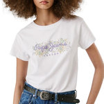 Pepe Jeans T shirt  Femme Pepe jeans Ava. Coloris disponibles : Blanc