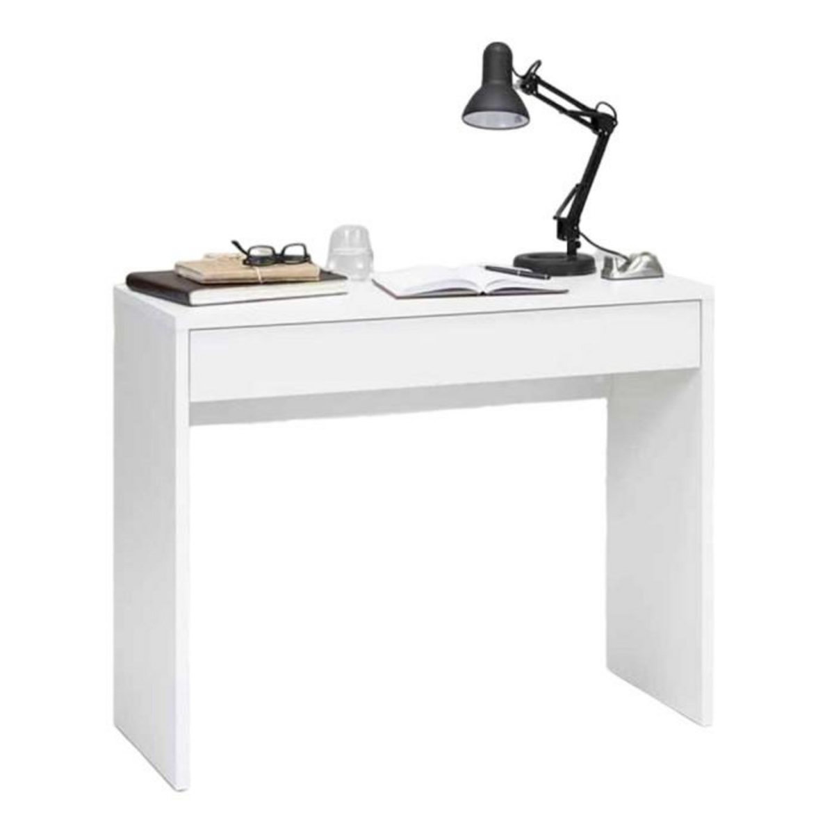 Paris Prix Console 1 Tiroir Design  Kherer  100cm Blanc