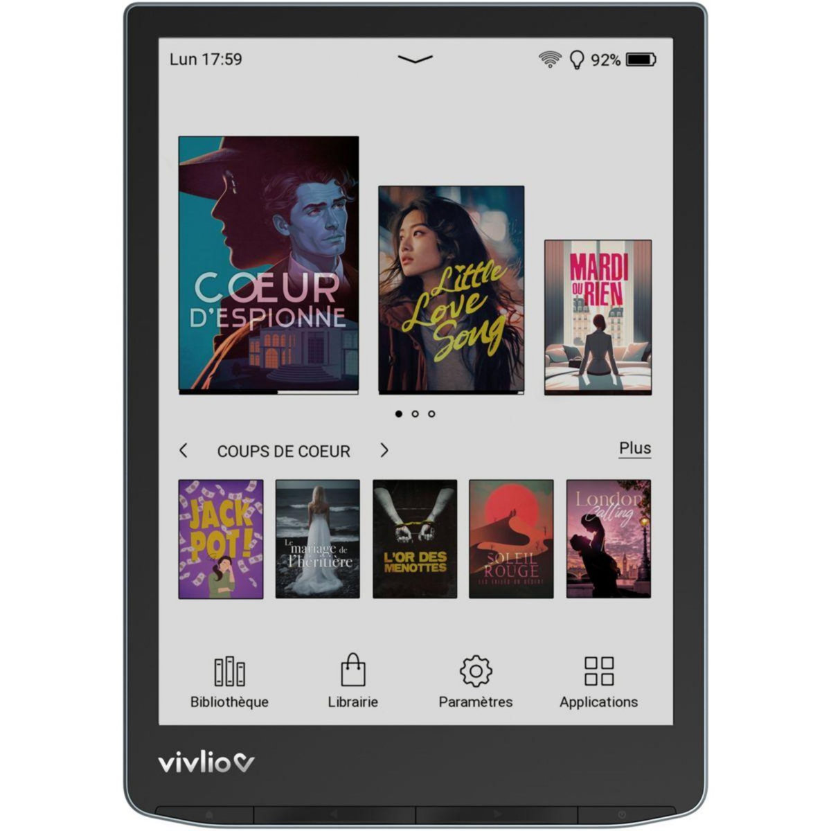 VIVLIO Liseuse eBook INKPAD COLOR 3 Bleu acier