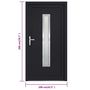 Voir la diapositive 6 : VIDAXL Porte d'entree anthracite 108x200 cm PVC