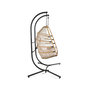 Voir la diapositive 5 : LISA DESIGN Mirella - fauteuil suspendu 2 places - naturel et coussins beiges