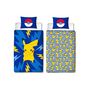 Voir la diapositive 1 : Pokemon Parure de lit réversible - POKEMON - Pikachu IV - Microfibre - 1 housse de couette 140 x 200 cm + 1 taie 63 x 63 cm