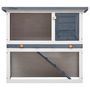 Voir la diapositive 3 : VIDAXL Clapier d'exterieur 1 porte Gris Bois