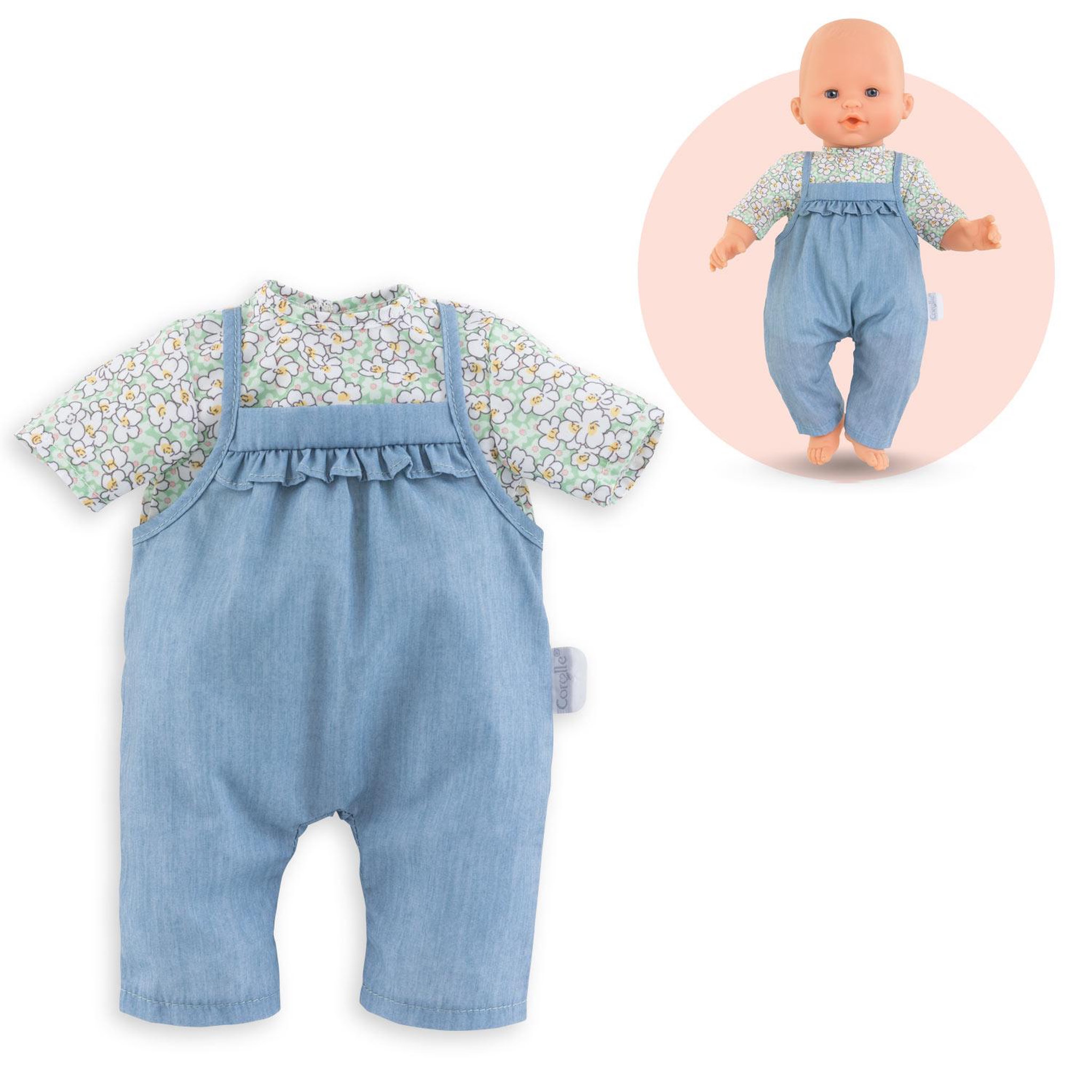 Voir la diapositive 3 : Corolle Blouse et Salopette pour poupon 36 cm