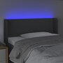 Voir la diapositive 4 : VIDAXL Tete de lit a LED Gris fonce 93x16x78/88 cm Tissu