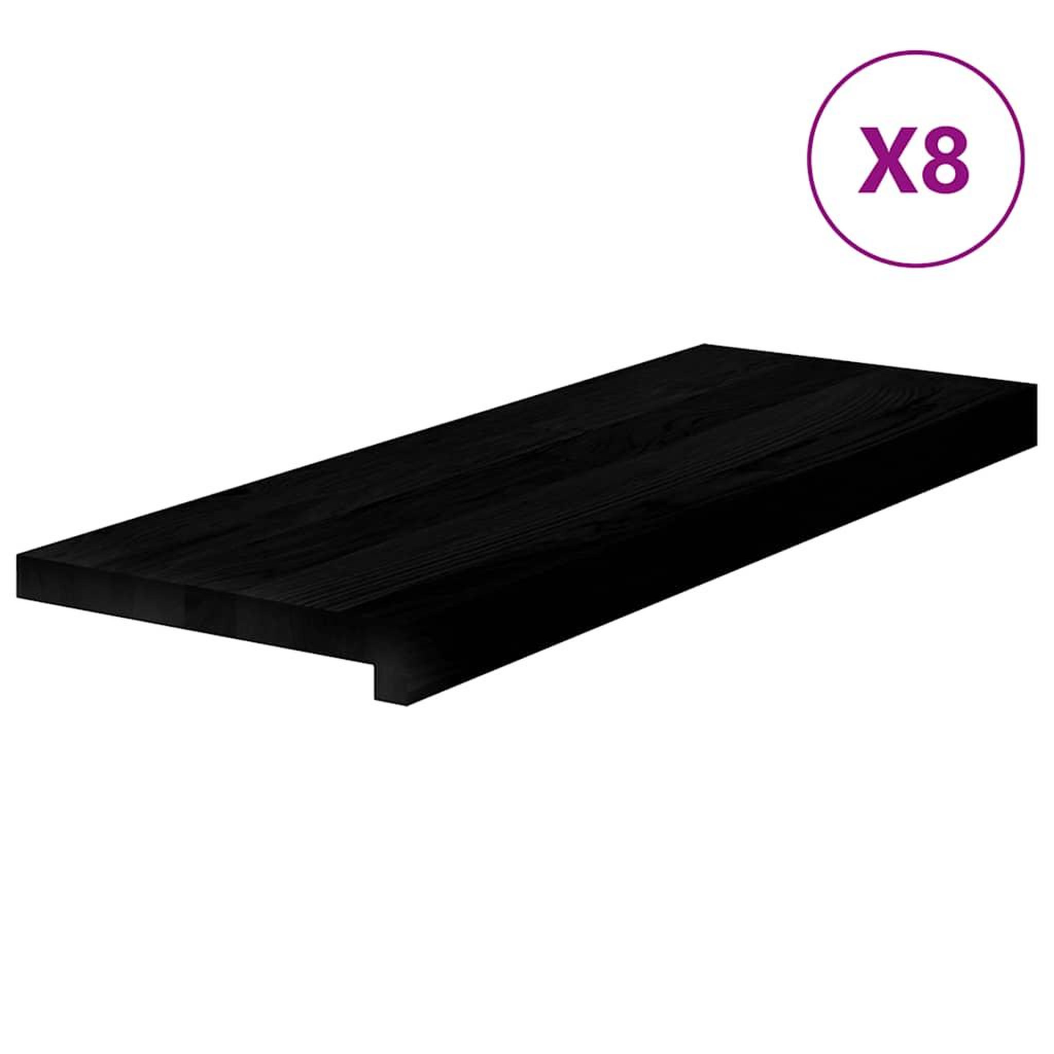 Voir la diapositive 2 : VIDAXL Marches d'escalier 8 pcs marron fonce 70x25x2 cm chene massif