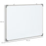 Voir la diapositive 3 : HOMCOM Tableau blanc aimanté magnétique dim. 90L x 60H cm nombreux accessoires inclus cadre aluminium